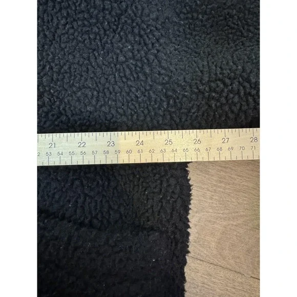 I AM GIA Sherpa Jacket Womens Small Black Teddy Fleece Zip Front Pockets Cozy